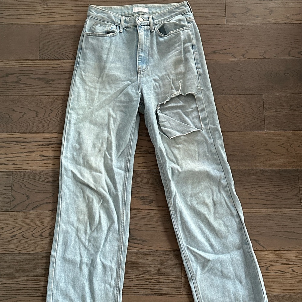 Oak + Fort ripped jeans